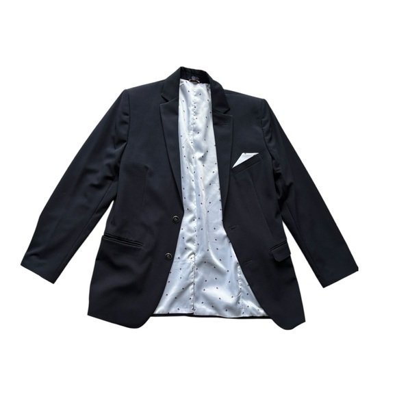 Tommy Hilfiger Boys' Bi-Stretch Alexander Blazer with Pocket Square Navy | 18 - Picture 4 of 12